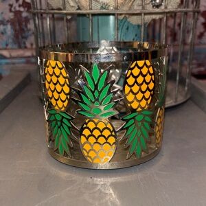 *Sold on eBay Bath & Body Works BBW 3-Wick Jar Candle Holder Pineapples tropical